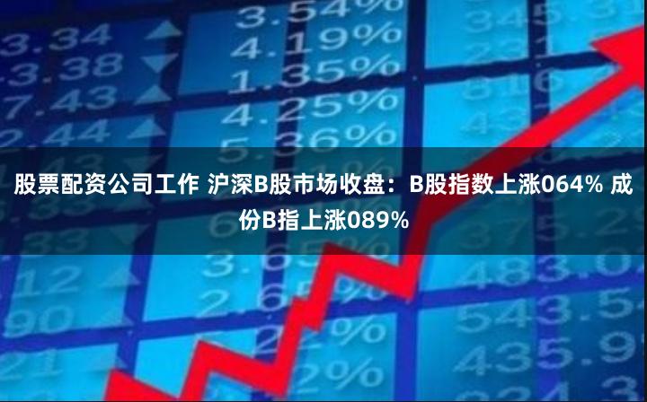 股票配资公司工作 沪深B股市场收盘：B股指数上涨064% 成份B指上涨089%