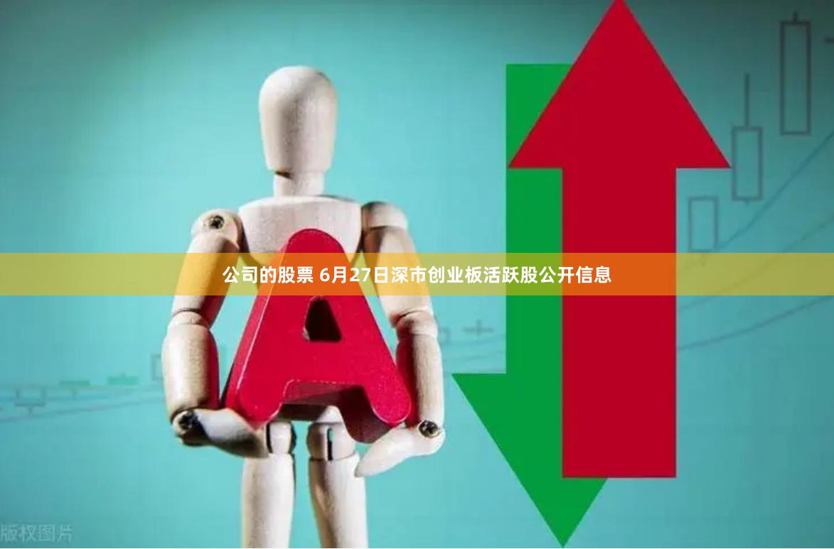 公司的股票 6月27日深市创业板活跃股公开信息
